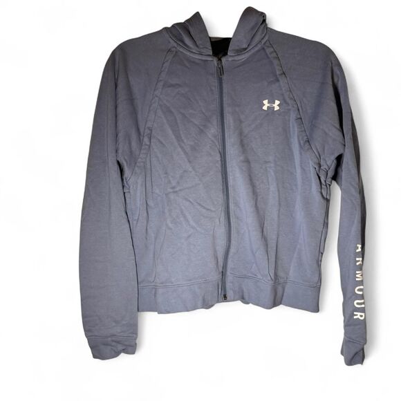 Under Armour Rival Full Zip Hoodie Jacket Blue Size Small - Picture 1 of 5